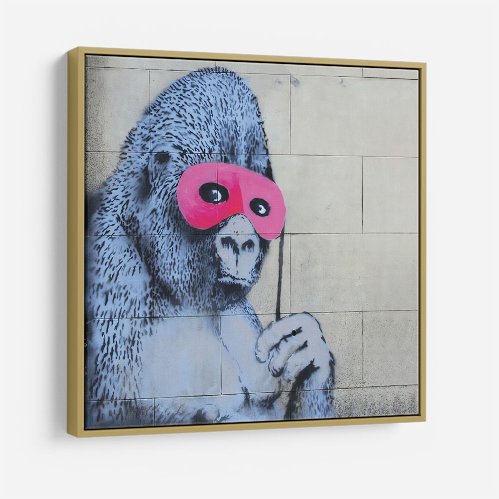banksy 最初期作品「gorilla」プリントキャンバス Banksy Canvas Print - Gorilla - The Banksy Shop